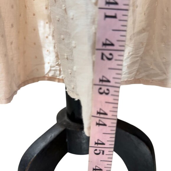 R.vivimos Puff Sleeves Bow Off-Shoulder Boho Midi Dress Medium 8/10 Beige - Picture 7 of 10